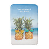 Aangepaste tekst Strand Ananas Badmat (Voorkant Verticaal)