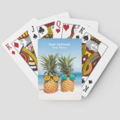 Aangepaste tekst Strand Ananas Pokerkaarten (Achterkant)