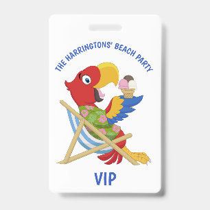 Aangepaste tekst Strandfeest badges