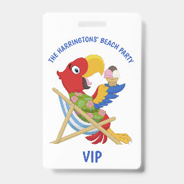 Aangepaste tekst Strandfeest badges