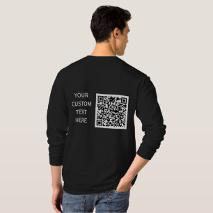 Aangepaste tekst streepjescode zakelijk t-shirt
