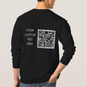 Aangepaste tekst streepjescode zakelijk t-shirt (Achterkant)