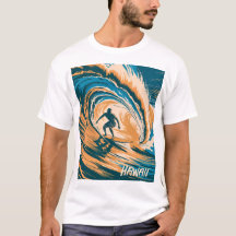 Aangepaste tekst Surfen Golven Minimale Retro Art