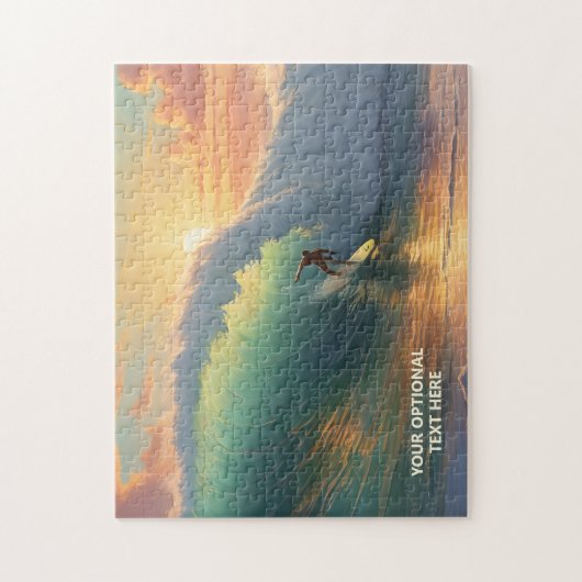 Aangepaste tekst surfen legpuzzel (Verticaal)
