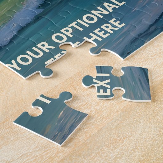 Aangepaste tekst surfen legpuzzel (Zijkant)