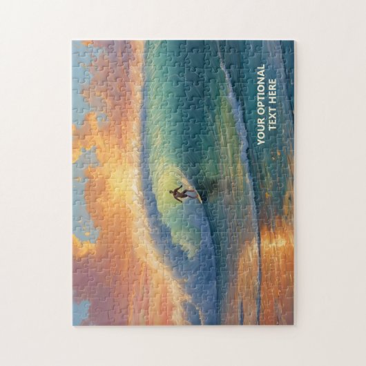 Aangepaste tekst surfen legpuzzel (Verticaal)