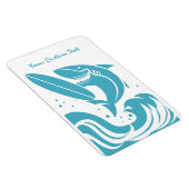 Aangepaste tekst SURFER SHARK magneet (Rechterzijde)