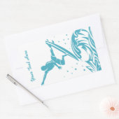 Aangepaste tekst Surfer stickers (Envelop)