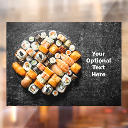 Aangepaste tekst Sushi Platter Raamsticker (Vel 2)