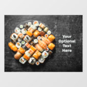 Aangepaste tekst Sushi Platter Raamsticker (Vel)