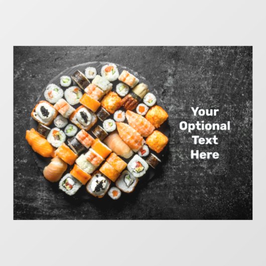 Aangepaste tekst Sushi Platter Raamsticker (Vel)