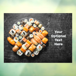 Aangepaste tekst Sushi Platter Raamsticker