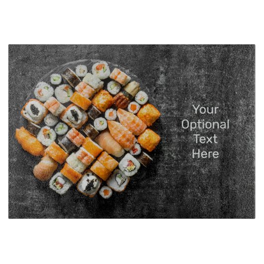 Aangepaste tekst Sushi Platter Snijplank (Voorkant)