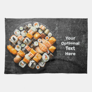 Aangepaste tekst Sushi Platter Theedoek
