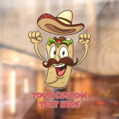 Aangepaste Tekst Taco Feest Raamsticker (Vel 2)