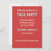 Aangepaste tekst Taco Feestje Kaart (Achterkant)