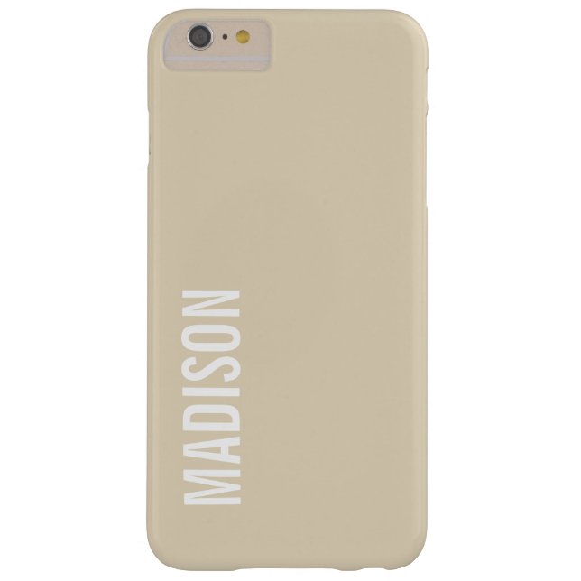 Aangepaste tekst / tan Case-Mate iPhone case (Achterkant)