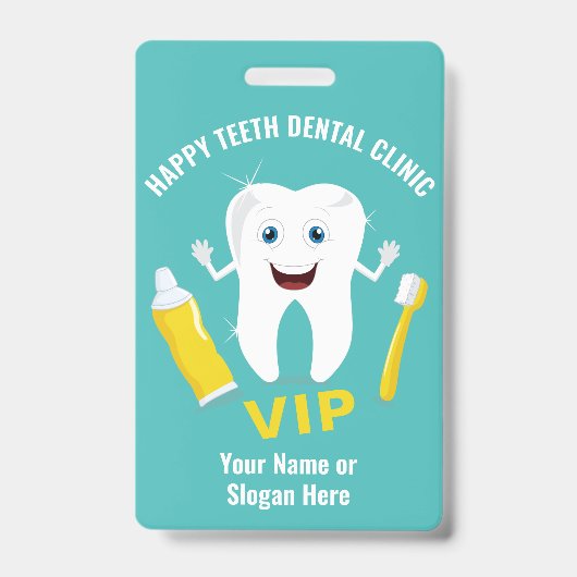 Aangepaste tekst Tandheelkundige kliniek badge (Voorzijde)
