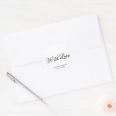 Aangepaste tekst Tekst voor script Het cadeaubonne Ronde Sticker (Envelop)