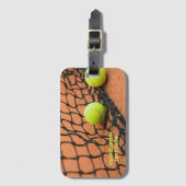 Aangepaste tekst Tennis Bagagelabel (Voorkant (verticaal))