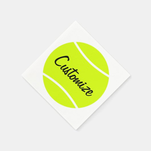 Aangepaste tekst Tennis Ball Cocktail Napkins Servet (Hoek)