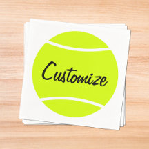 Aangepaste tekst Tennis Ball Cocktail Napkins