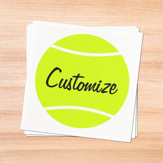 Aangepaste tekst Tennis Ball Cocktail Napkins Servet