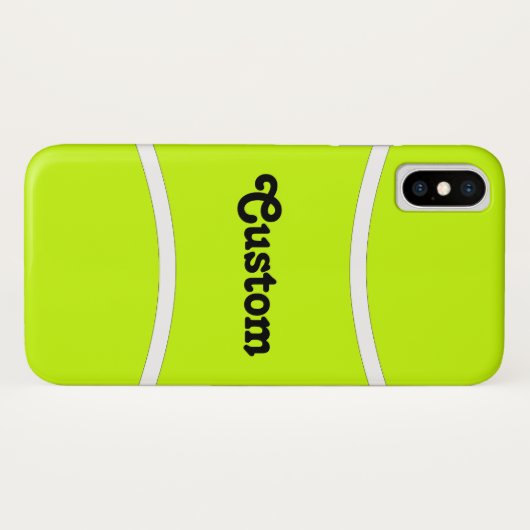 Aangepaste tekst Tennis Ball Phone Case (Achterkant (horizontaal))
