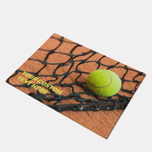 Aangepaste tekst Tennis Deurmat (Schuin)