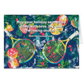 🎾🎄Aangepaste tekst, Tennis Feestelijke Tennis Fu (Voorkant Horizontaal)