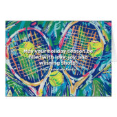 🎾🎄Aangepaste tekst, Tennis Holiday Tennis Cheer (Voorkant Horizontaal)