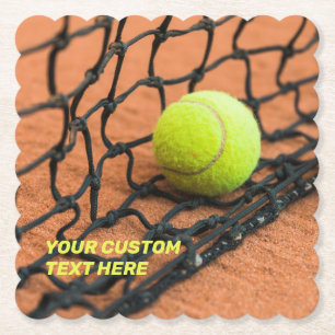 Aangepaste tekst Tennis Kartonnen Onderzetters