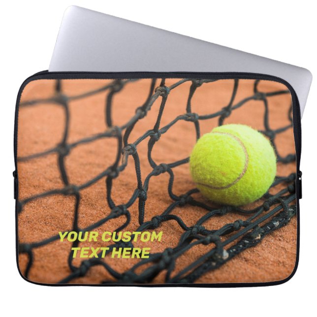 Aangepaste tekst Tennis Laptop Sleeve (Voorkant)