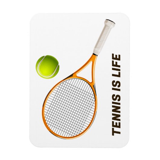 Aangepaste tekst Tennis Magneet (Verticaal)