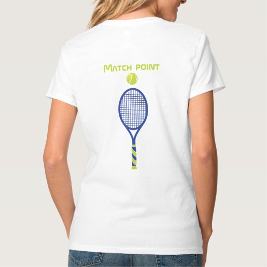 Aangepaste tekst Tennis Matchpunt 🎾 T-shirt (Achterkant)