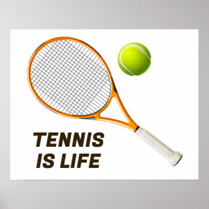 Aangepaste tekst Tennis Poster