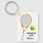 Aangepaste tekst Tennis Sleutelhanger (Voorkant)