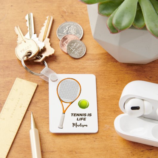 Aangepaste tekst Tennis Sleutelhanger (Bureau)
