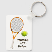 Aangepaste tekst Tennis Sleutelhanger (Achterkant)