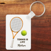 Aangepaste tekst Tennis Sleutelhanger (Achterkant)