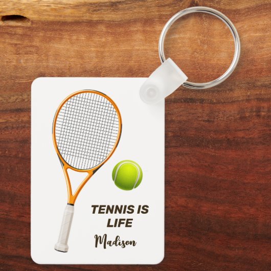 Aangepaste tekst Tennis Sleutelhanger (Achterkant)
