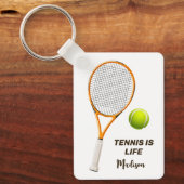 Aangepaste tekst Tennis Sleutelhanger (Voorkant)