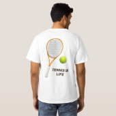 Aangepaste tekst Tennis T-shirt (Achterkant volledig)