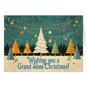 🎾🎄Aangepaste tekst, Tennis Tree Tinsel