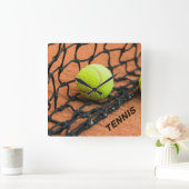 Aangepaste tekst Tennis Vierkante Klok (Huis)