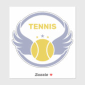 Aangepaste tekst Tennisbal met vleugels Sticker (Vel)