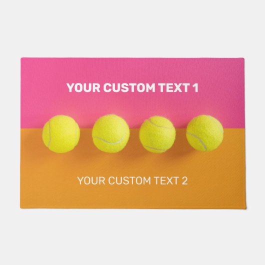 Aangepaste tekst Tennisballen Deurmat (Voorkant)
