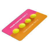 Aangepaste tekst Tennisballen Magneet (Linkerzijde)