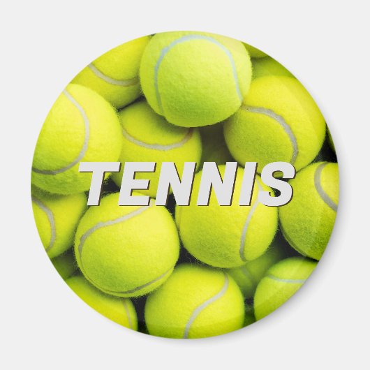 Aangepaste tekst Tennisballen Magneet (Voorkant)