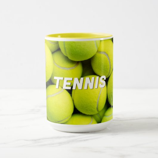 Aangepaste tekst Tennisballen Mok (Midden)